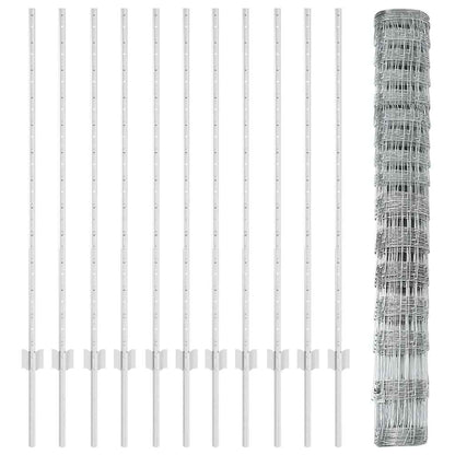 Wild Fence with Posts 25 x 1.2 m (W x H)