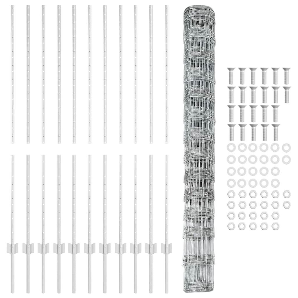 Fence with Post Silver