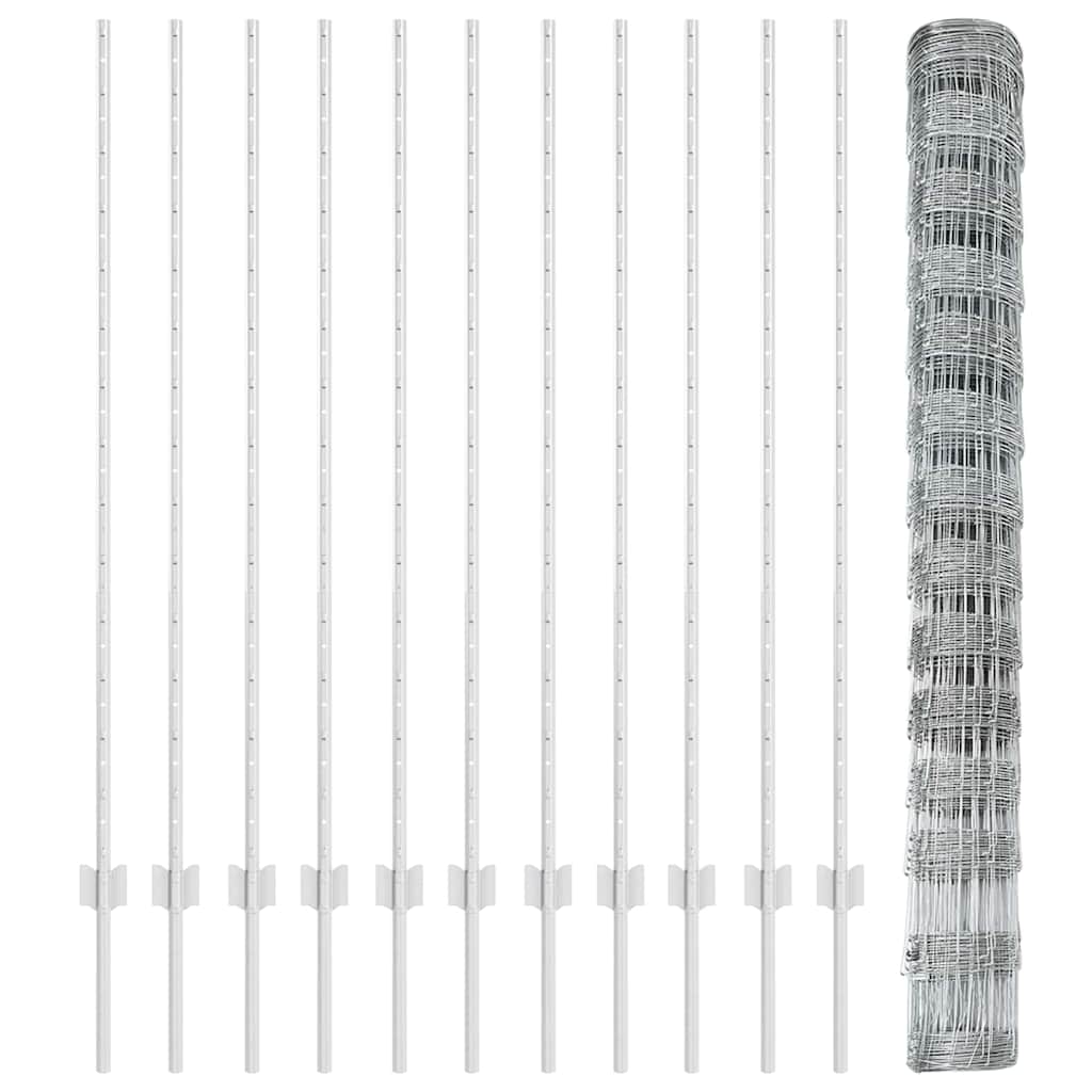 Fence with Post Silver