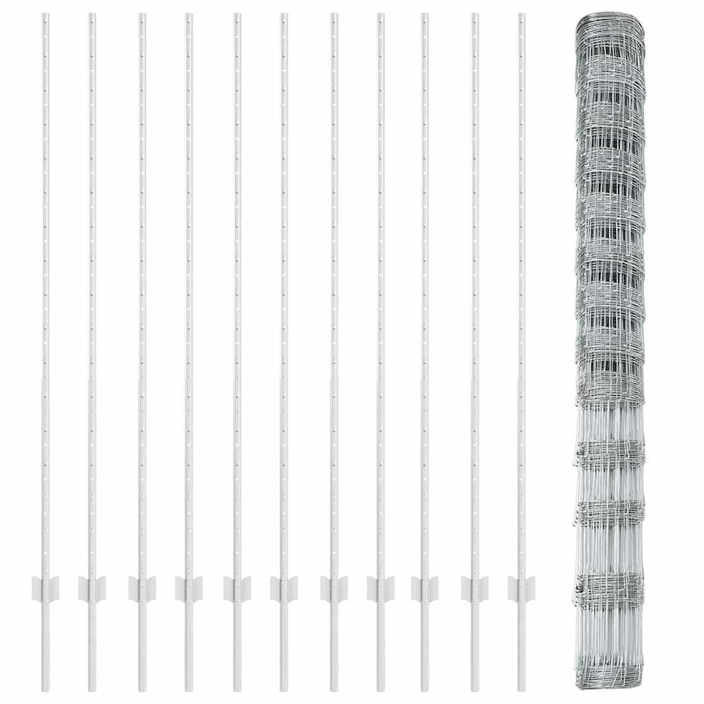 Wild Fence with Posts 25 x 1.5 m (W x H)