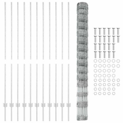Wild Fence with Posts 25 x 1.6 m (W x H)