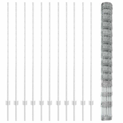 Wild Fence with Posts 25 x 1.6 m (W x H)