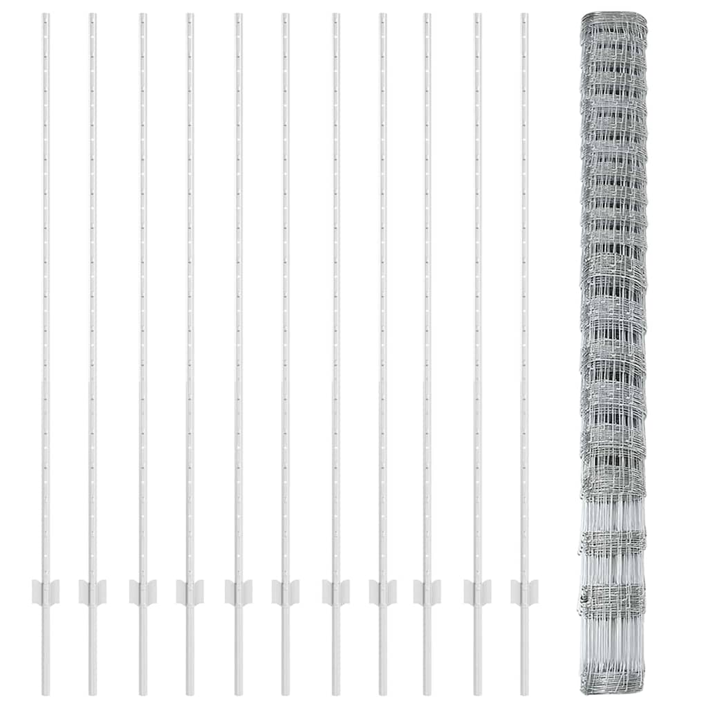 Wild Fence with Posts 25 x 1.6 m (W x H)