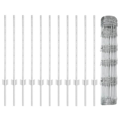 Wild Fence with Posts 50 x 0.8 m (W x H)