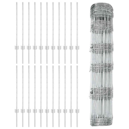 Wild Fence with Posts 50 x 0.8 m (W x H)