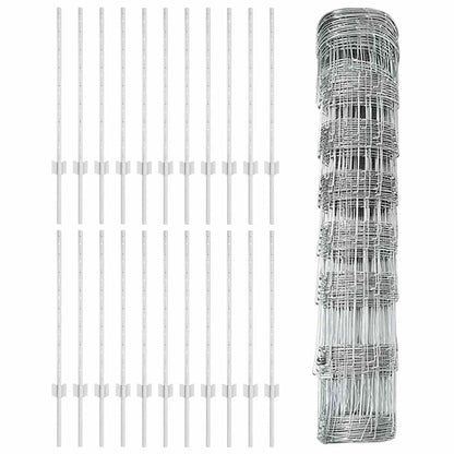 Wild Fence with Posts 50 x 0.8 m (W x H)