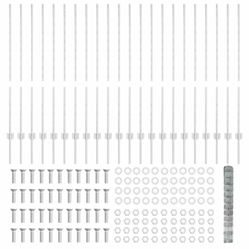 Wild Fence with Posts 50 x 1.2 m (W x H)