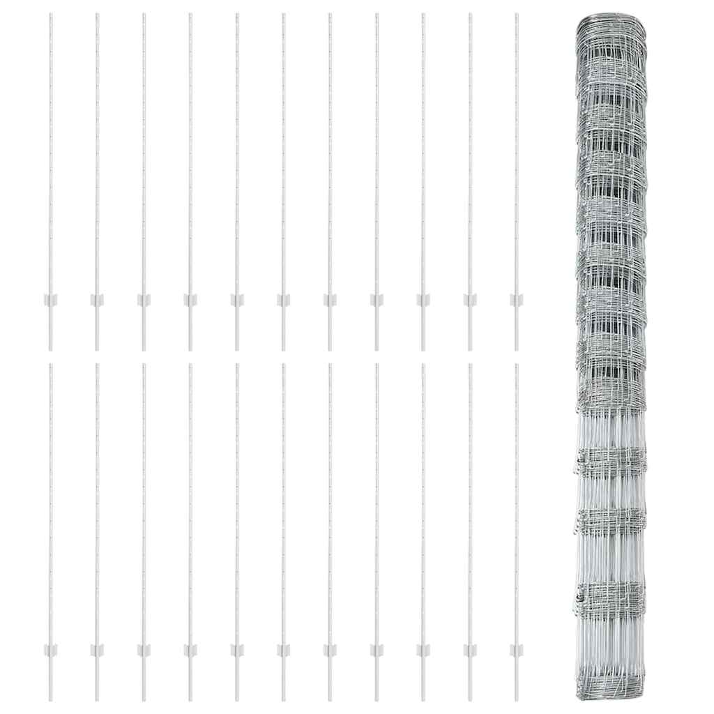 Wild Fence with Posts 50 x 1.5 m (W x H)