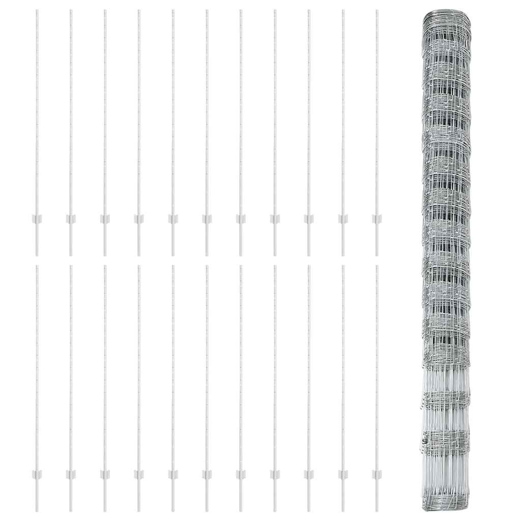 Wild Fence with Posts 50 x 1.6 m (W x H)