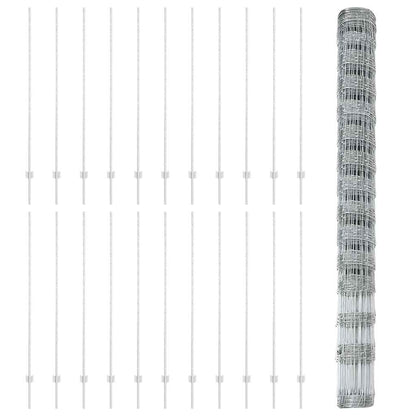 Wild Fence with Posts 50 x 1.6 m (W x H)