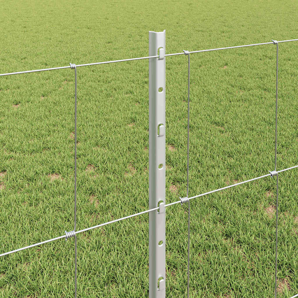 Wild Fence with Posts 100 x 0.8 m (W x H)
