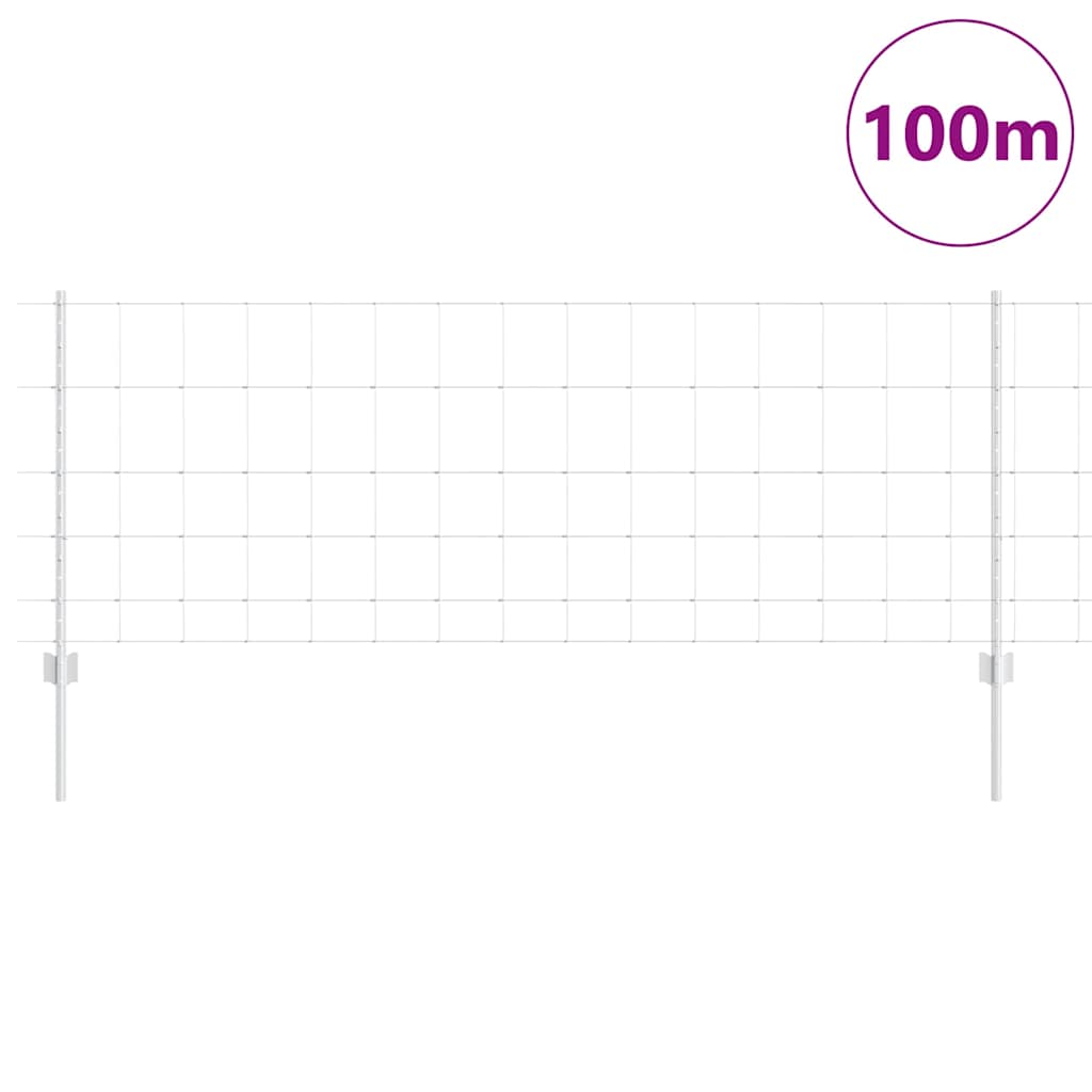 Wild Fence with Posts 100 x 0.8 m (W x H)