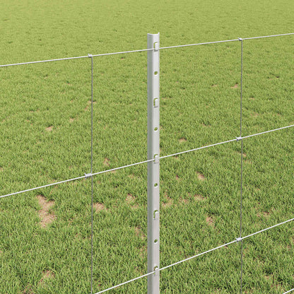 Wild Fence with Posts 100 x 1 m (W x H)