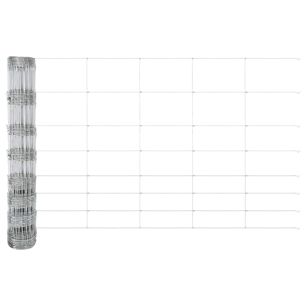 Wild Fence with Posts 100 x 1 m (W x H)