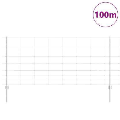 Wild Fence with Posts 100 x 1 m (W x H)