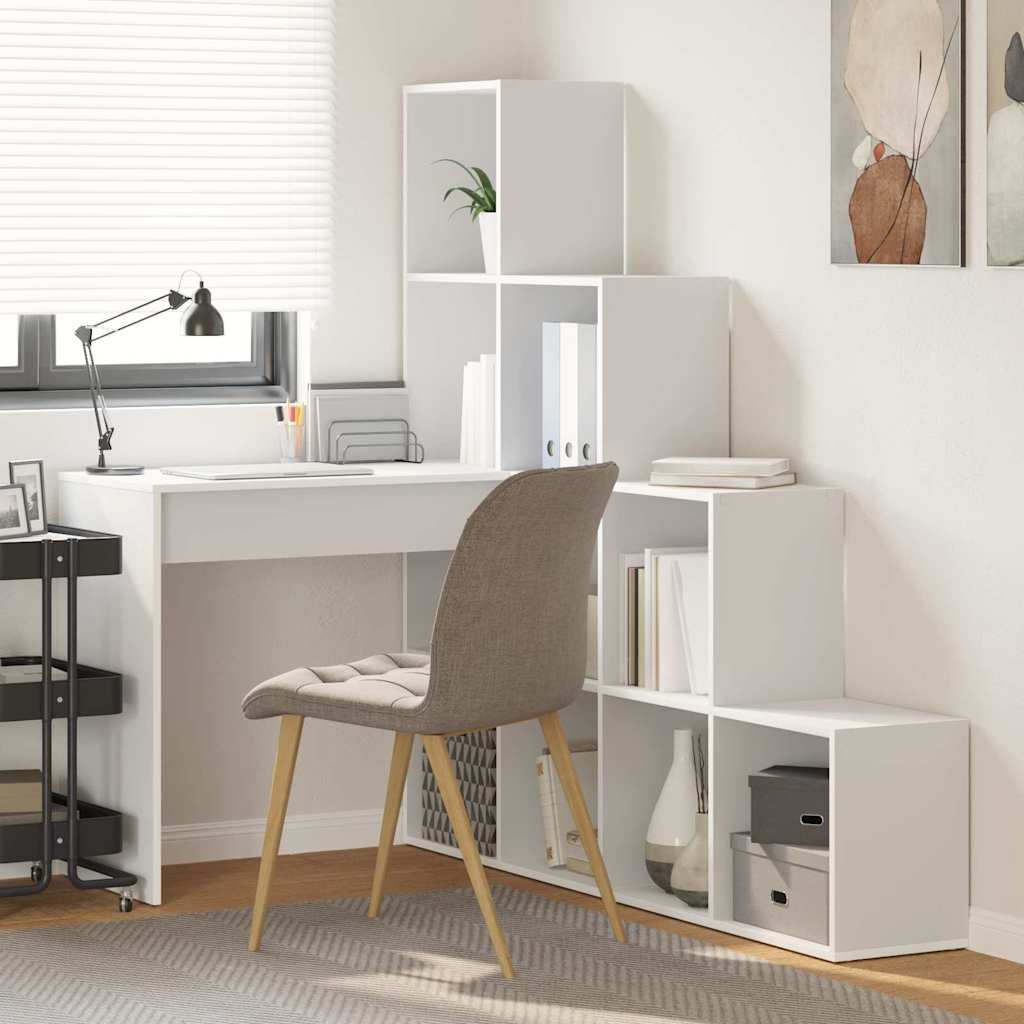 Corner Desk White 101.5 x 149.5 x 149.5 cm Engineered Wood