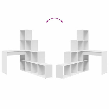 Corner Desk White 101.5 x 149.5 x 149.5 cm Engineered Wood