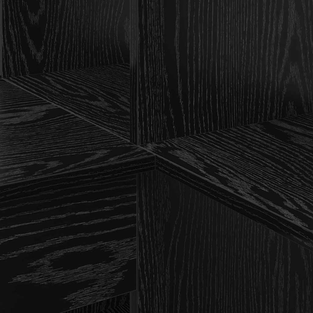 Corner Desk Black Oak 101.5 x 149.5 x 149.5 cm Engineered Wood