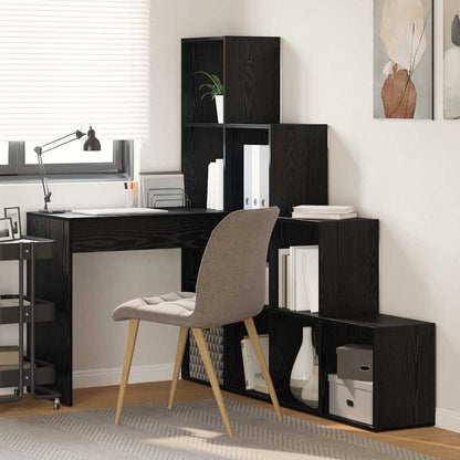Corner Desk Black Oak 101.5 x 149.5 x 149.5 cm Engineered Wood