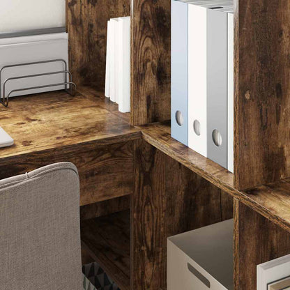 Corner Desk Smoked Oak 101.5 x 149.5 x 149.5 cm Engineered Wood