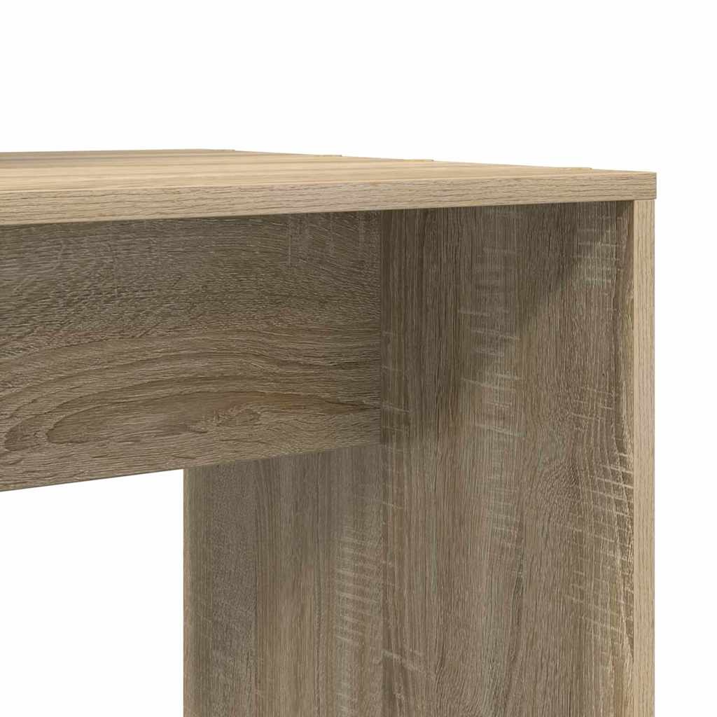 Desk with Shelf Sonoma Oak 138.5 x 55 x 143 cm Engineered Wood