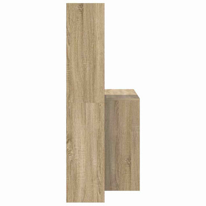 Desk with Shelf Sonoma Oak 138.5 x 55 x 143 cm Engineered Wood
