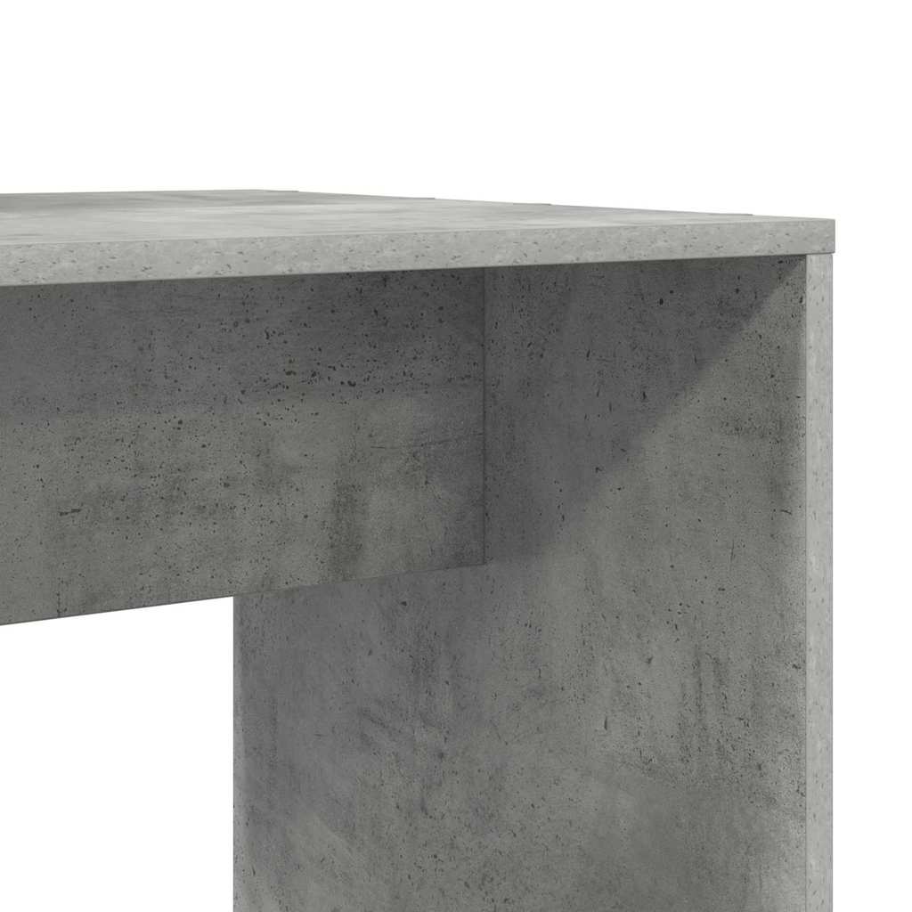 Desk Concrete Grey 138.5 x 55 x 143 cm Engineered Wood