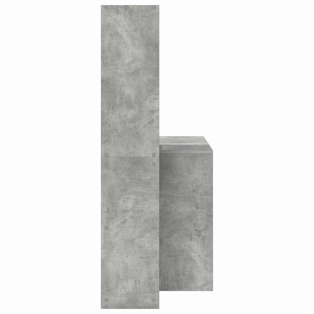 Desk Concrete Grey 138.5 x 55 x 143 cm Engineered Wood