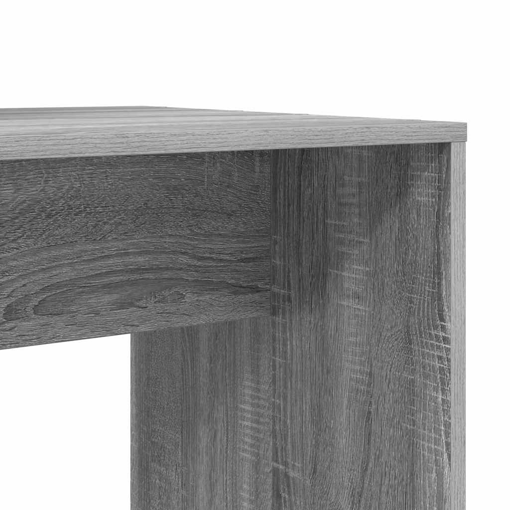 Desk with Shelf Grey Sonoma 138.5 x 55 x 143 cm Engineered Wood