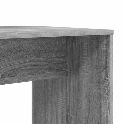 Desk with Shelf Grey Sonoma 138.5 x 55 x 143 cm Engineered Wood
