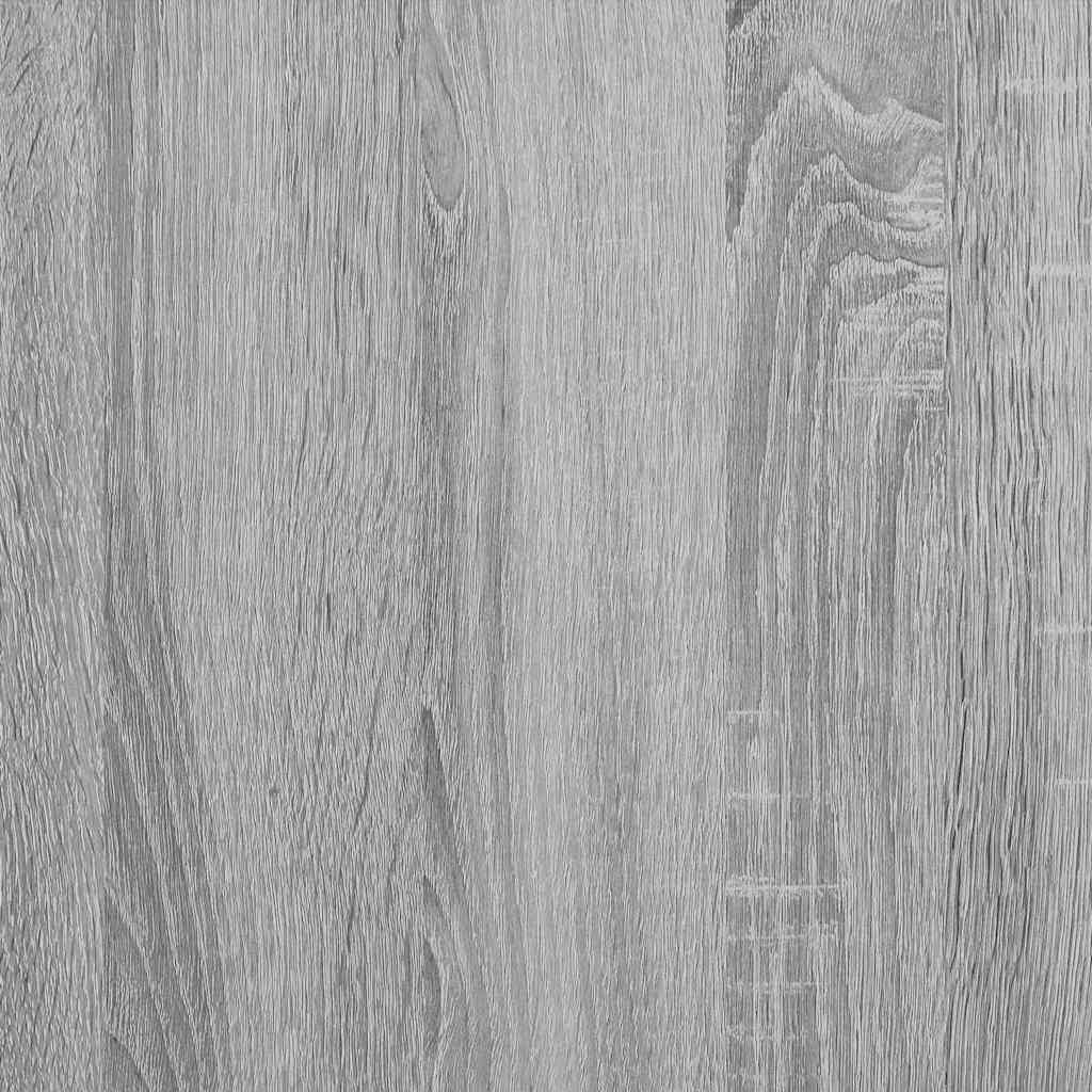 Desk with Shelf Grey Sonoma 138.5 x 55 x 143 cm Engineered Wood