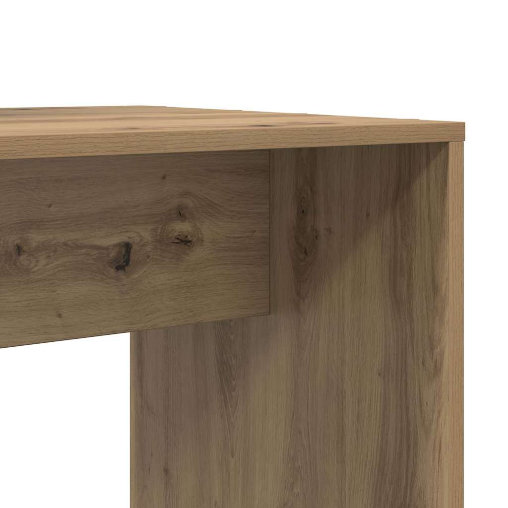 Desk with Shelf Artisan Oak 138.5 x 55 x 143 cm Engineered Wood
