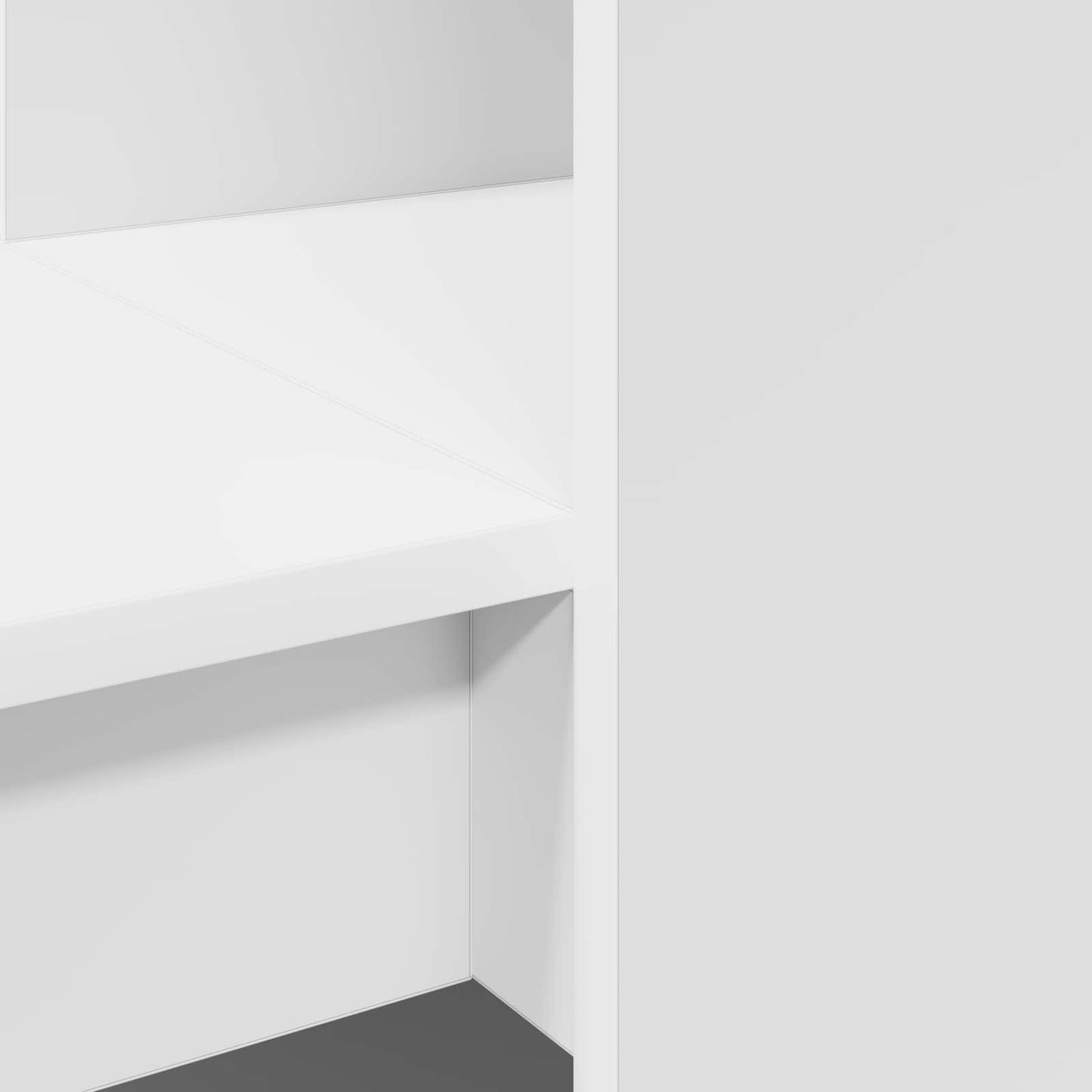 Desk with Shelf White 122 x 67 x 145 cm Engineered Wood