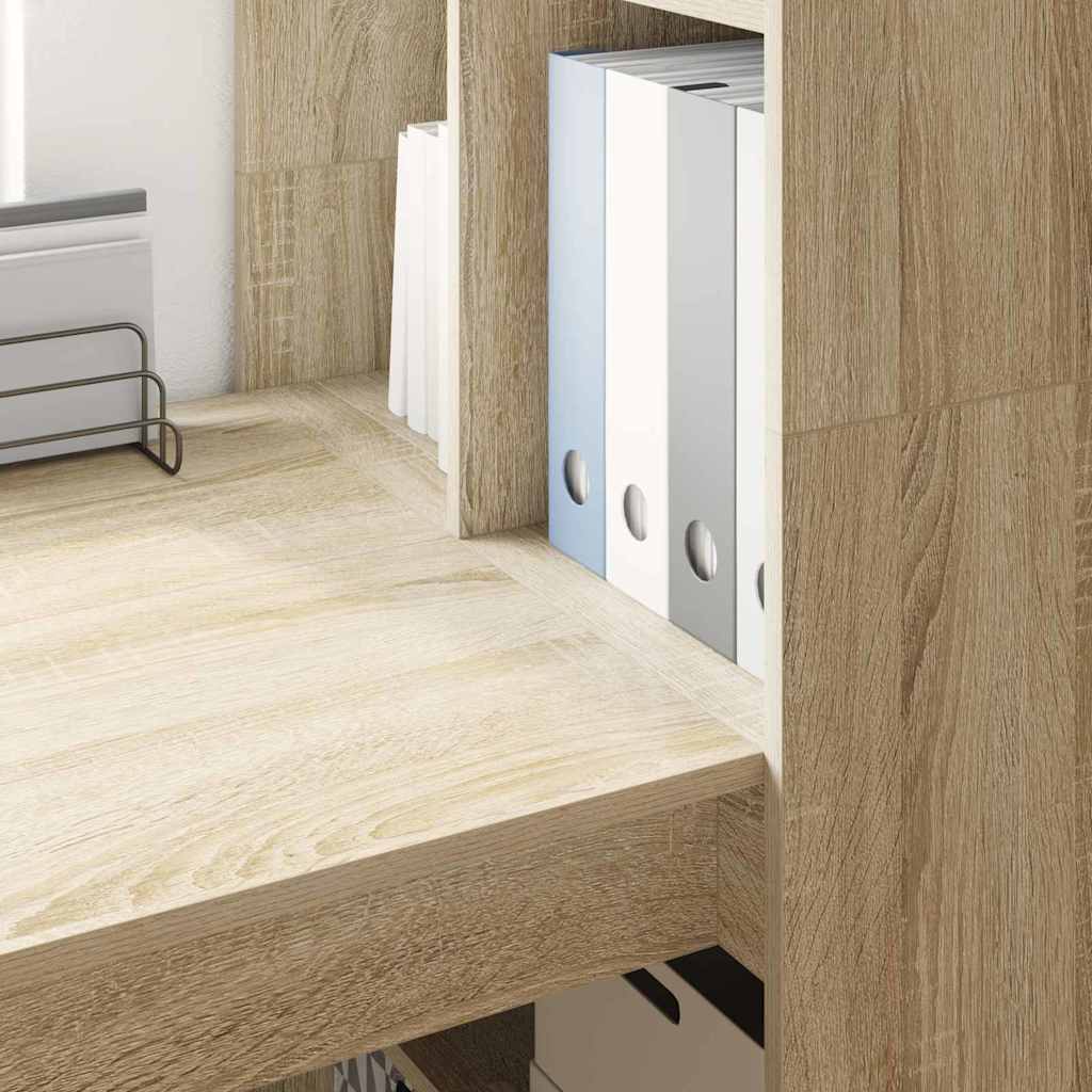 Desk Sonoma Oak Engineered Wood 122 x 67 x 145 cm