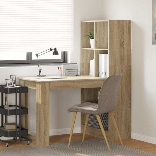 Desk Sonoma Oak Engineered Wood 122 x 67 x 145 cm