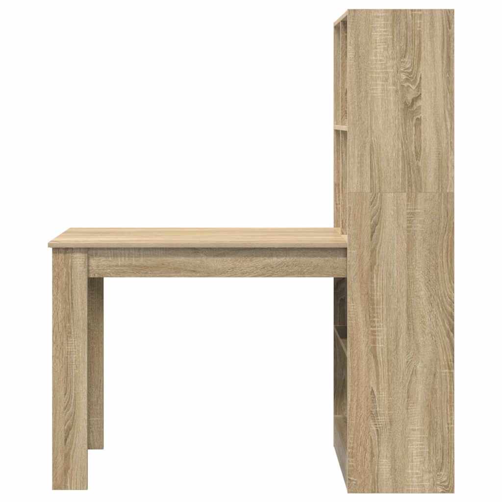 Desk Sonoma Oak Engineered Wood 122 x 67 x 145 cm