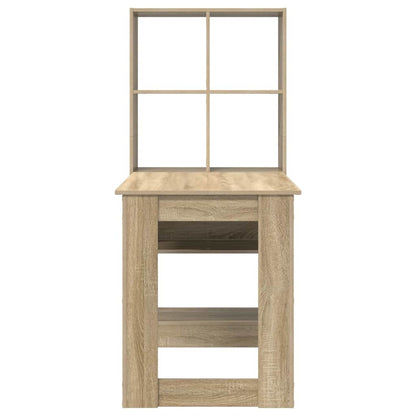 Desk with Shelf Sonoma Oak 122 x 67 x 145 cm Engineered Wood