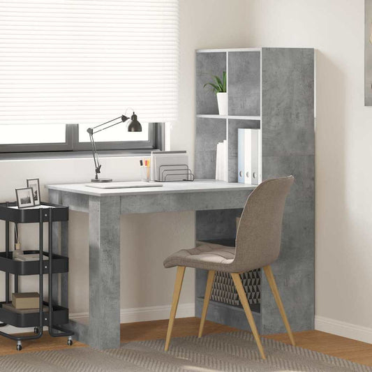 Desk Concrete Grey Engineered Wood 122 x 67 x 145 cm