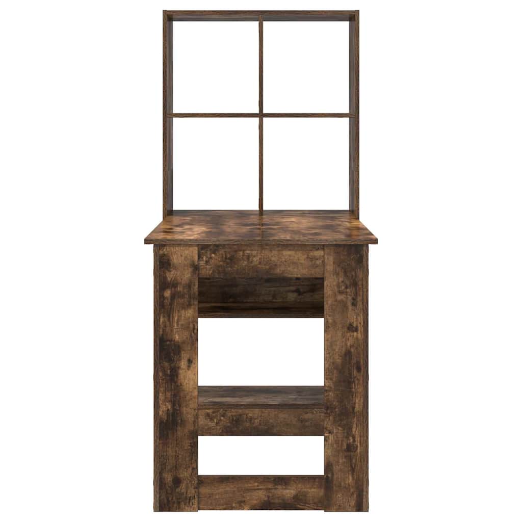 Desk Smoked Oak Engineered Wood 122 x 67 x 145 cm