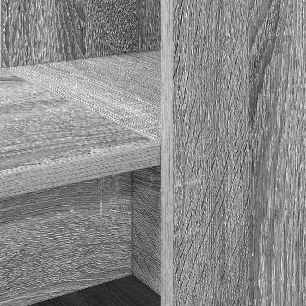 Desk with Shelf Grey Sonoma 122 x 67 x 145 cm Engineered Wood