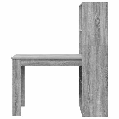 Desk Grey Sonoma Engineered Wood 122 x 67 x 145 cm