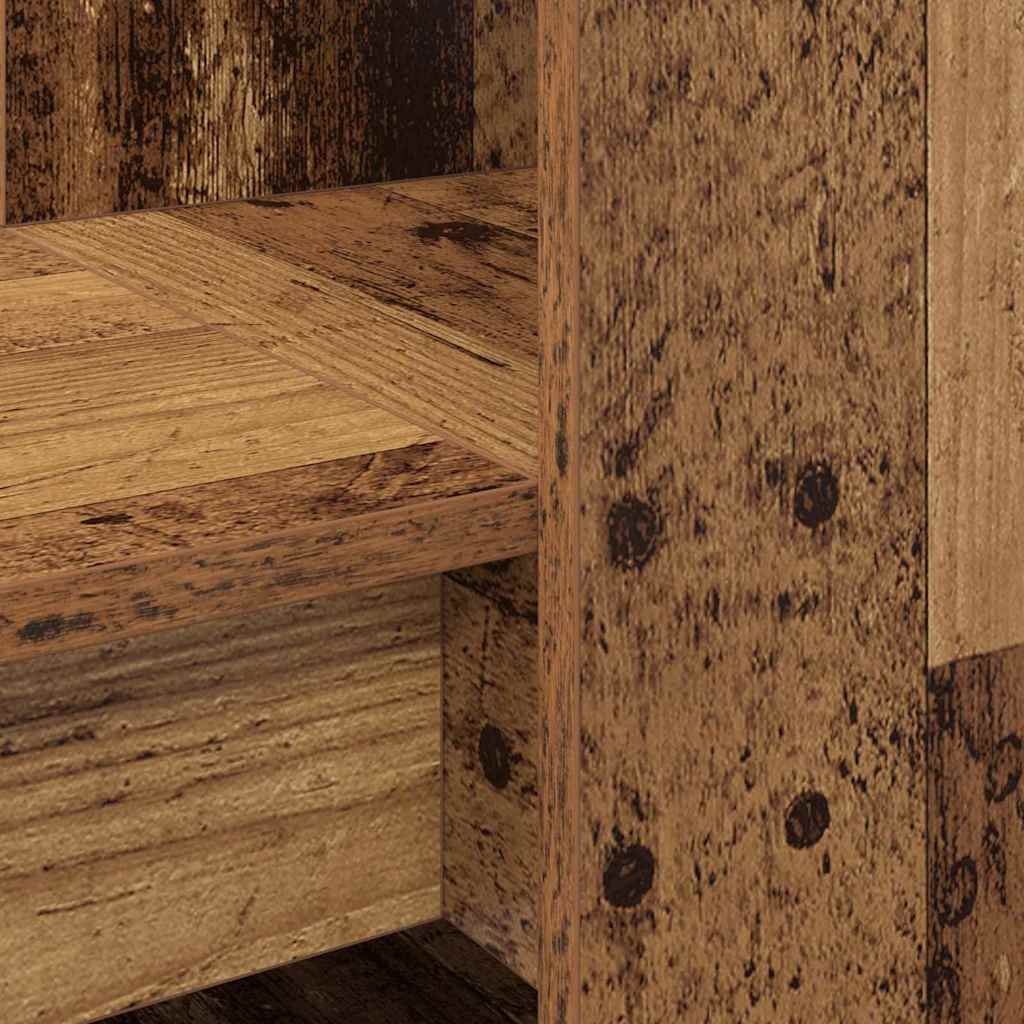 Desk with Shelf Old Wood 122 x 67 x 145 cm Engineered Wood