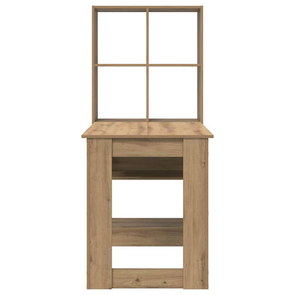 Desk with Shelf Artisan Oak 122 x 67 x 145 cm Engineered Wood