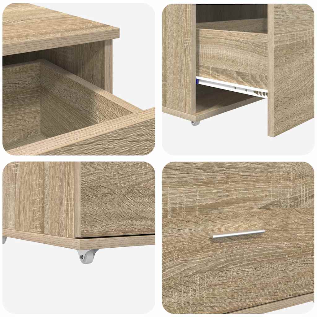 Desk Sonoma Oak 131.5 x 50 x 106.5 cm Engineered Wood