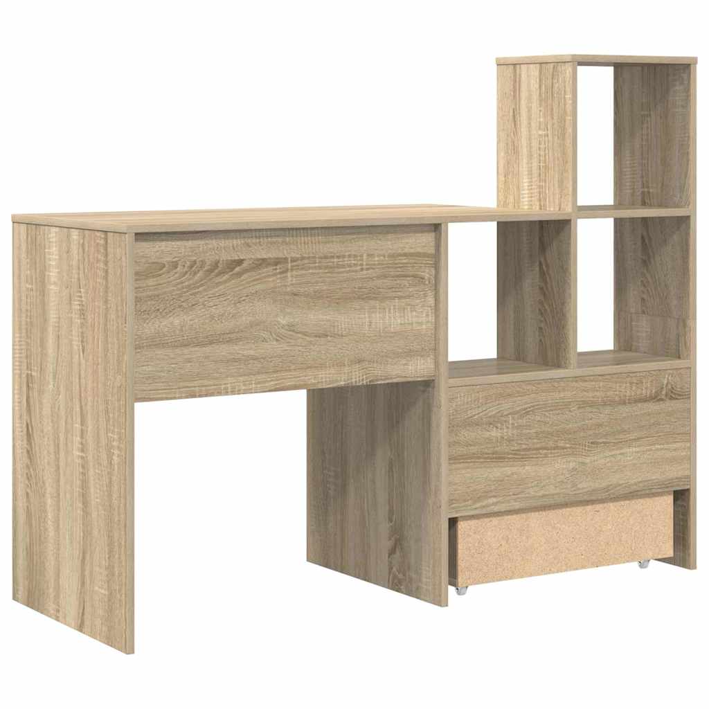 Desk Sonoma Oak 131.5 x 50 x 106.5 cm Engineered Wood