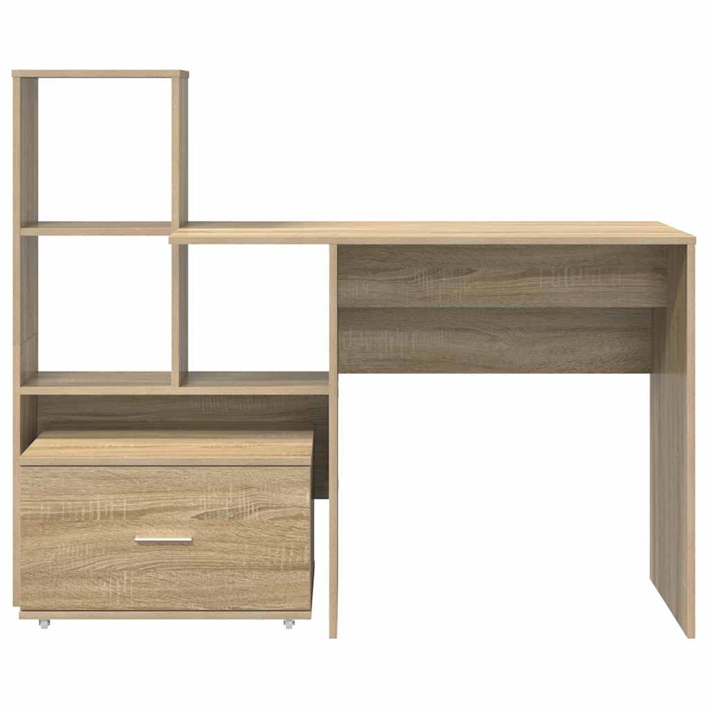 Desk Sonoma Oak 131.5 x 50 x 106.5 cm Engineered Wood