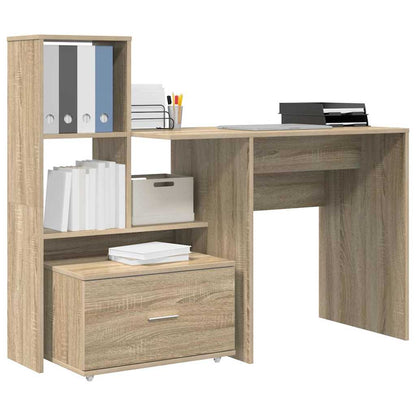 Desk Sonoma Oak 131.5 x 50 x 106.5 cm Engineered Wood