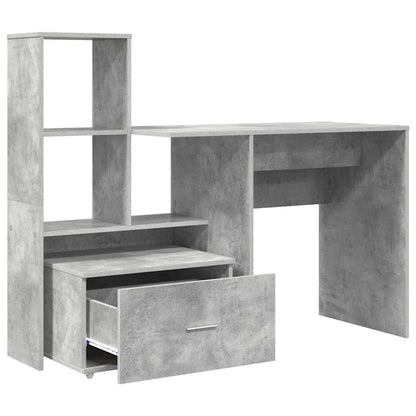 Desk Concrete Grey 131.5 x 50 x 106.5 cm Engineered Wood