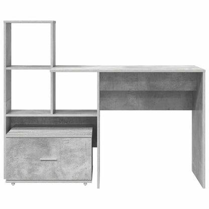 Desk Concrete Grey 131.5 x 50 x 106.5 cm Engineered Wood