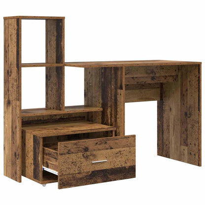 Desk with Drawer Old Wood 131.5 x 50 x 106.5 cm Engineered Wood